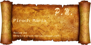 Piroch Mária névjegykártya